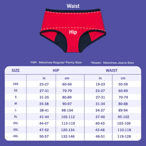 Underwear Size Chart